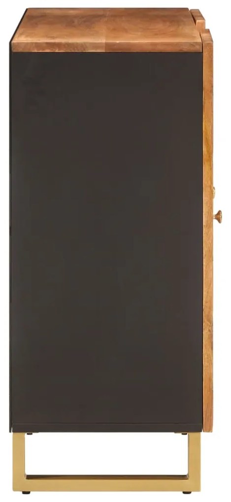 Móvel de apoio 90x33,5x75 cm mangueira maciça castanho e preto