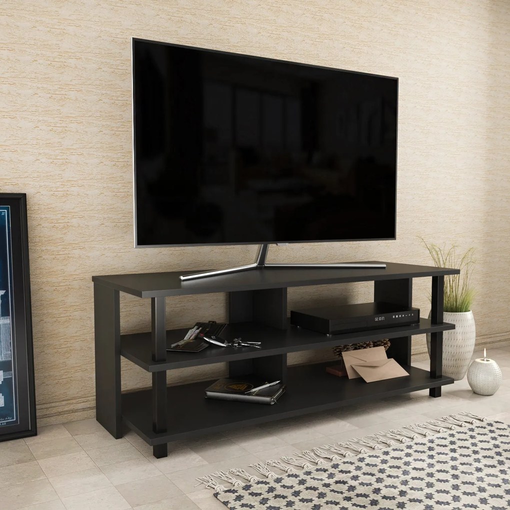 Móvel TV Pueblo – Preto Antracite – 120 x 44,6 x 47,4 cm