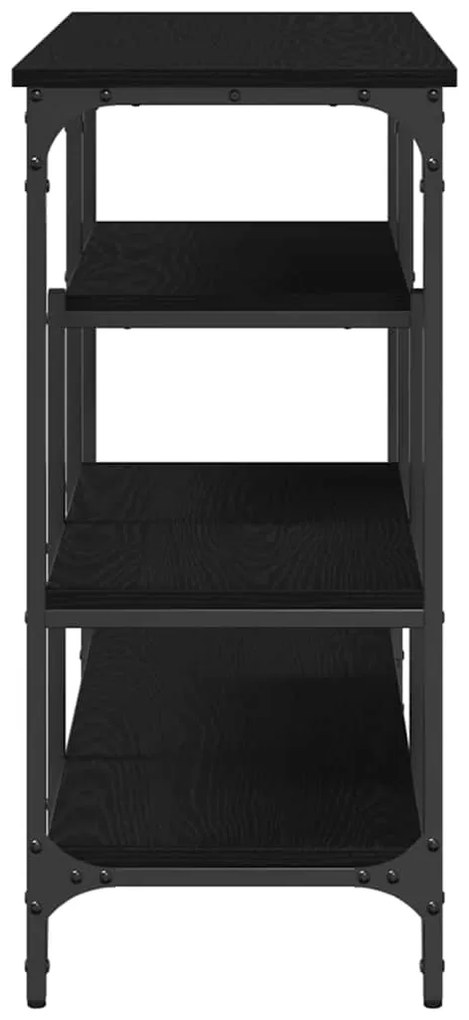 Mesa de Consola vidaXL Preto Carvalho 100x35x75 cm Madeira Engenharia