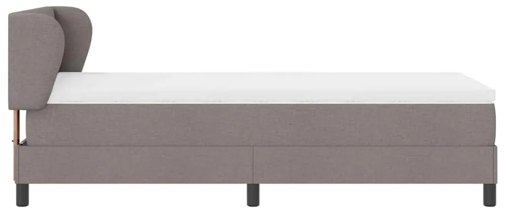 Cama Box com Colchão vidaXL Taupe 80x200 cm Tecido