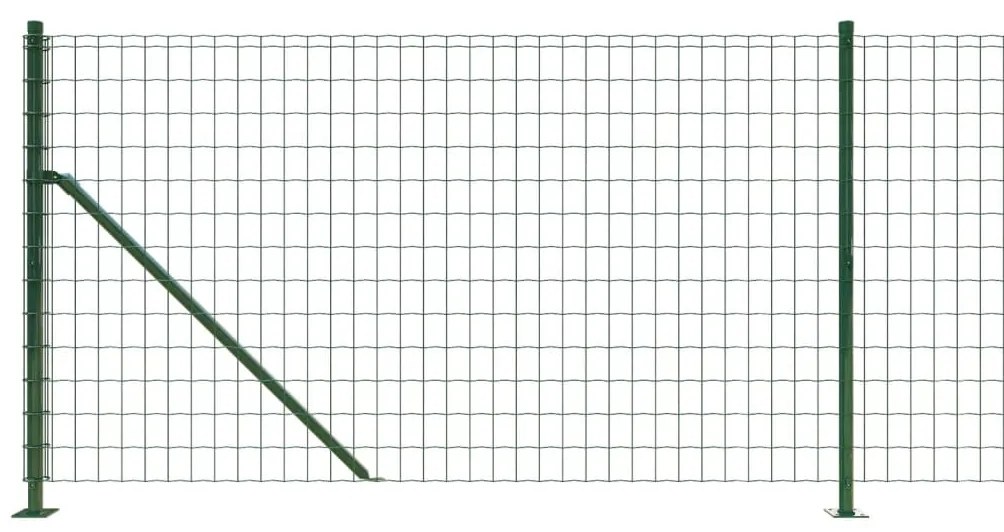 Cerca de malha de arame com flange 1,1x25 m verde