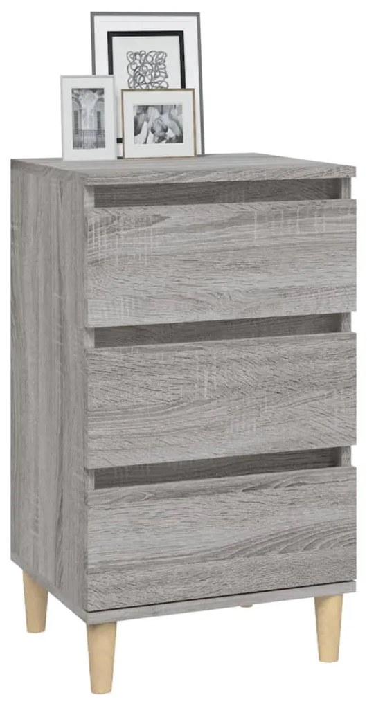 Mesa de cabeceira 40x35x70 cm derivados madeira cinza sonoma
