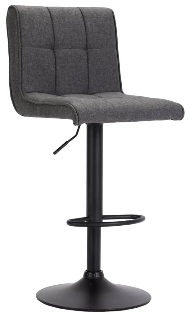 vidaXL Banco de bar tecido cinzento-escuro