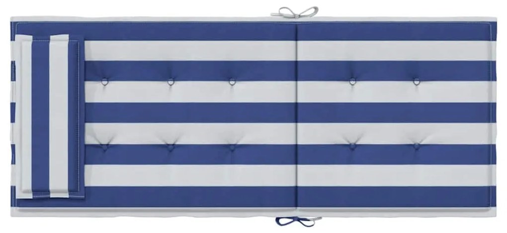 Almofadões cadeira encosto alto 6 pcs tecido oxford azul/branco