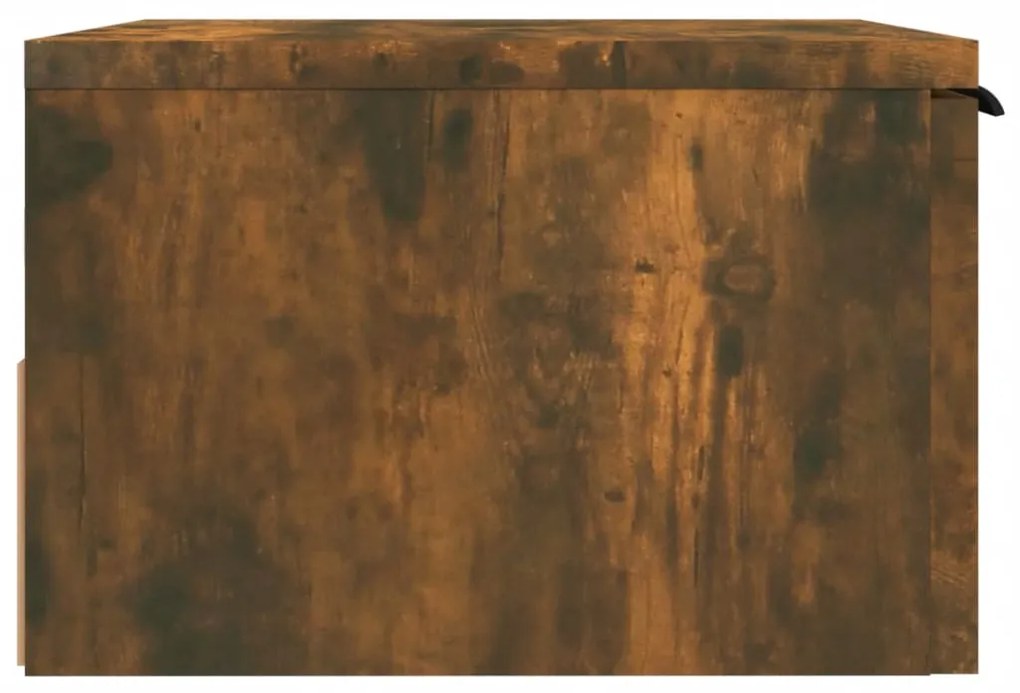 Mesa de cabeceira de parede 34x30x20 cm cor carvalho fumado