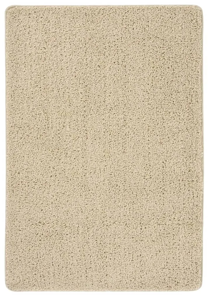 340388 vidaXL Tapete shaggy 120x170 cm antiderrapante cor creme