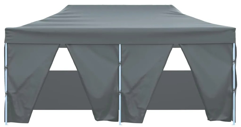 Tenda dobrável profissional festas 4 paredes 3x6m aço antracite