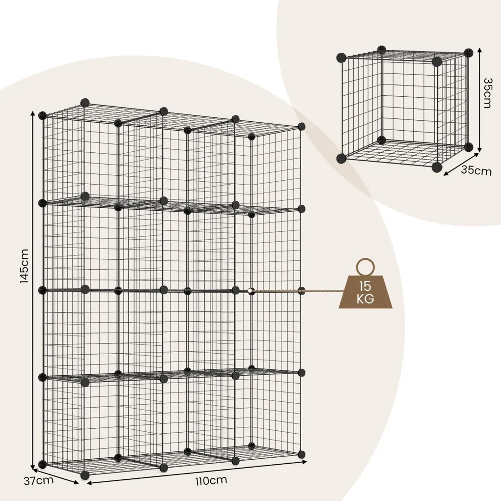 Estantes arrumação 2 pcs 60x30x210 cm contraplacado preto