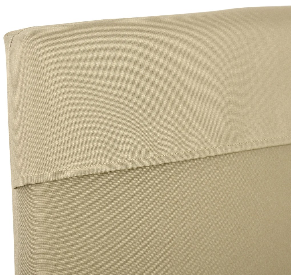 Almofada para Baloiço de 2 Peças Almofada para Baloiço de Assento e Encosto Acolchoado 130x45x5 cm Bege