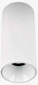 Aplique De Teto Led De Superfície Redondo Ø7,2 Cm Para Exterior Em Alumínio Orelva Branco & Branco 3000k & 11 W & 23º - Sklum