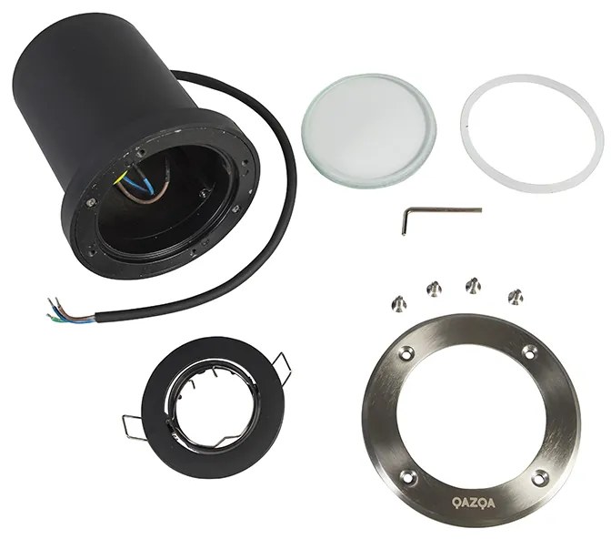 Conjunto de 5 projetores de exterior em aço inoxidável IP65 - Delux