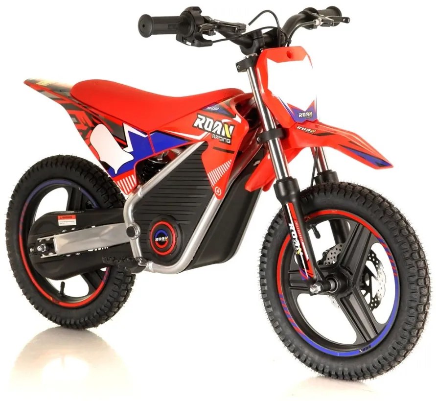 Mini moto elétrica para crianças Minicross electrica 350W 14/14" Warrior MX-E350 Velocidade até 30 km/h Com Limitador Vermelha