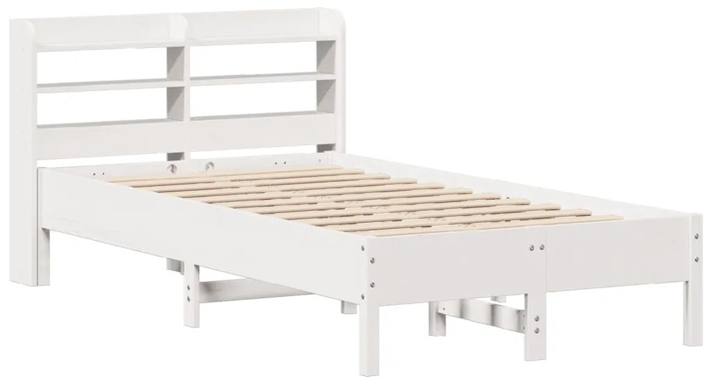 Cama sem colchão 90x190 cm madeira de pinho maciça branco