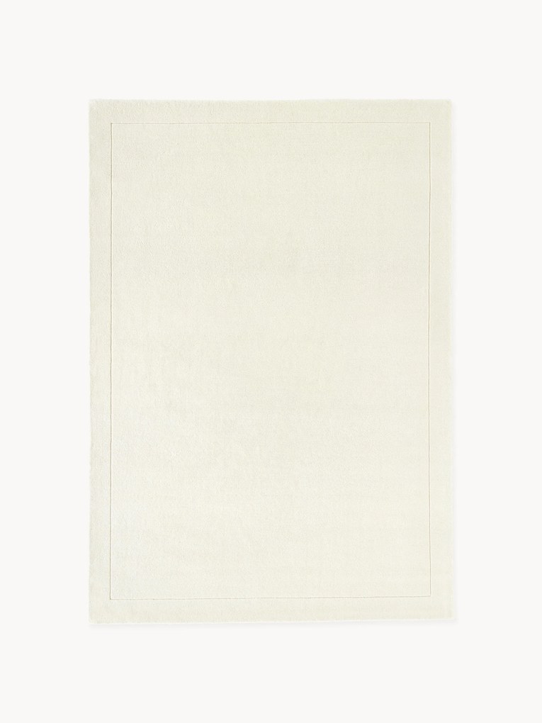 Tapete em lã artesanal de pelo curto Ezra