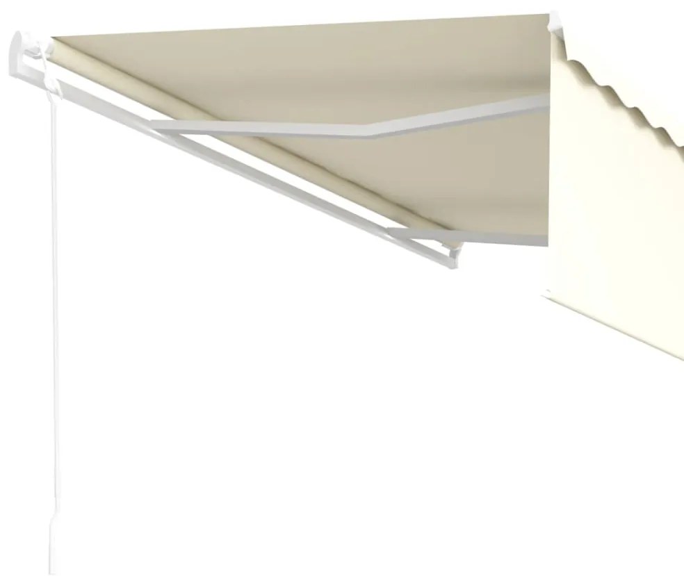 Toldo retrátil automático com estore 5x3 m cor creme