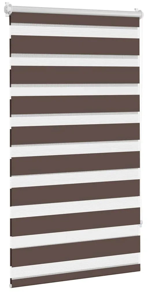 Estore de rolo 70 x 120 cm, linhas de zebra / Café