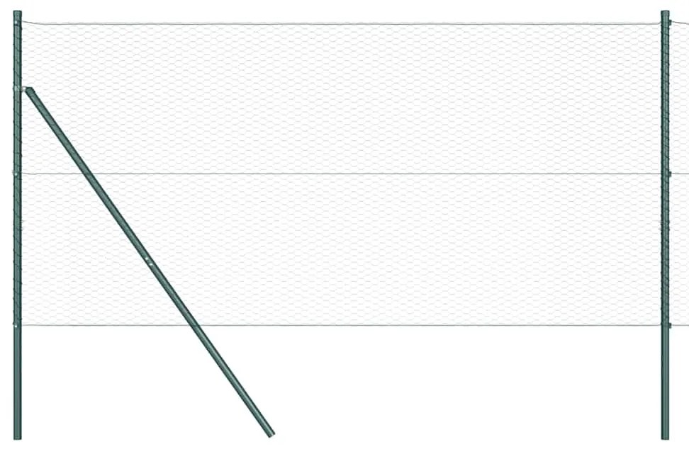 Cerca Hexagonal vidaXL Verde 1,2x50 m Aço