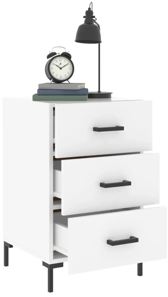 Mesa de cabeceira 40x40x66 cm derivados de madeira branco