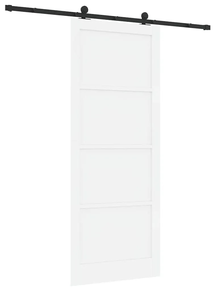 Porta Deslizante vidaXL com Conjunto de Hardware 'ORKDAL'Branca de Mad