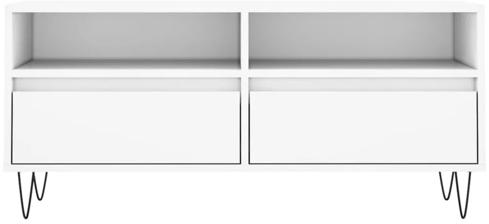 Móvel de TV - 100x34,5x44,5 cm - Derivados de Madeira - Cor Branco