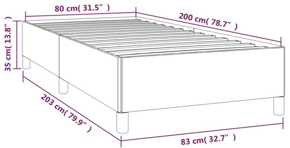 Estrutura de cama 80x200 cm veludo azul-escuro