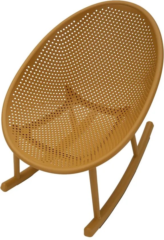 CADEIRA BALOIÇO IBIZA ROCHING 66X88X80 CM (ALTURA DO ASSENTO 38 CM) AMARELO