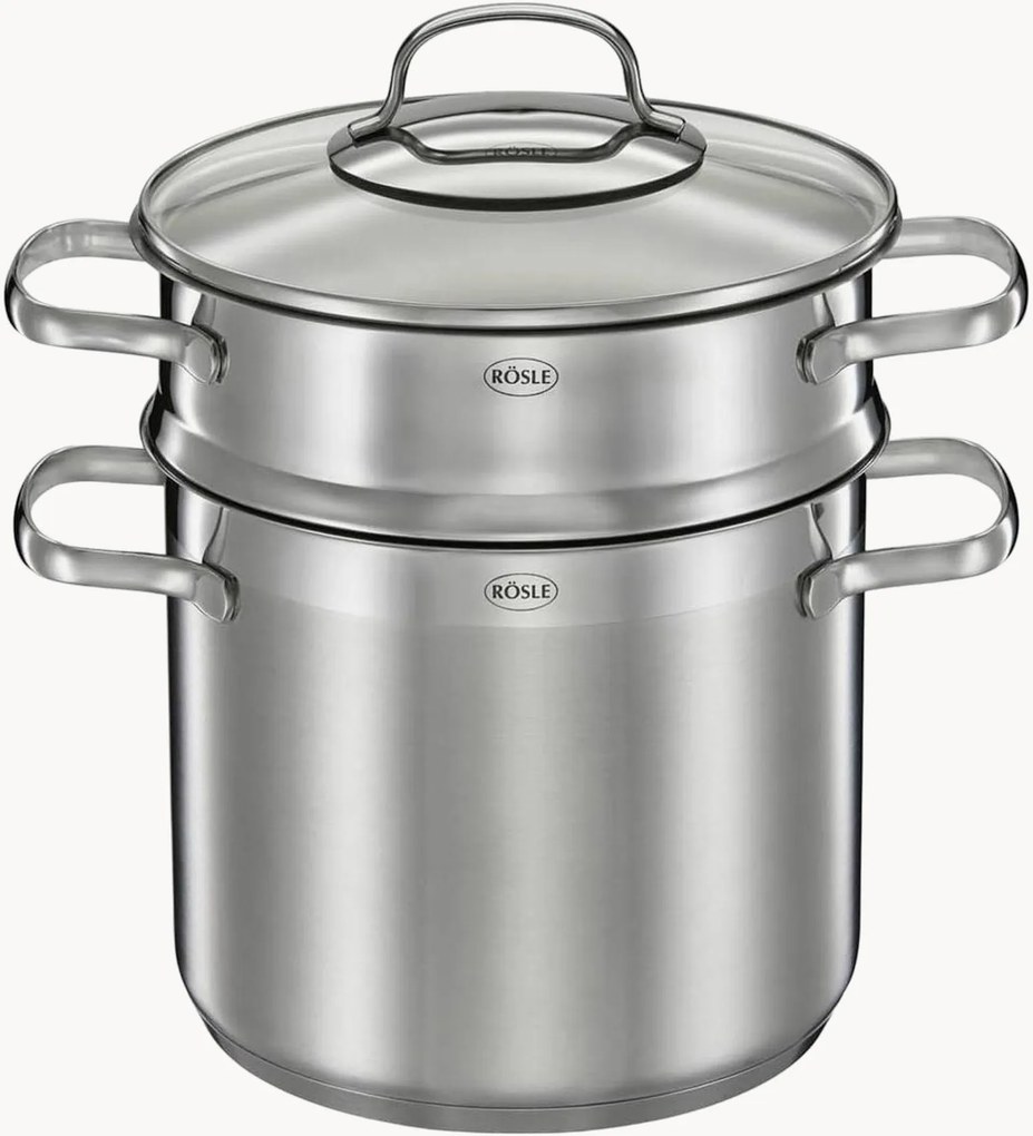 Panela para massa com tampa e cesto Elegance, conjunto de 3