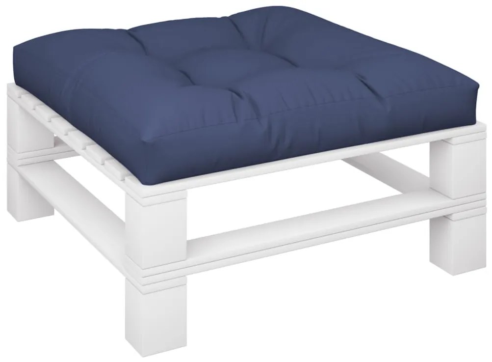 Almofadão para sofá de paletes 80x80x12 cm tecido azul-marinho