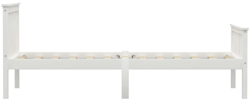 Estrutura de cama 100x200 cm madeira pinho maciço branco