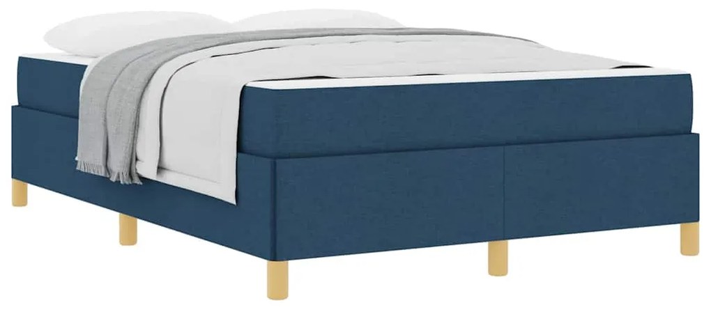 Cama Box Outros Azul e Branco 160 x 200 cm tecido