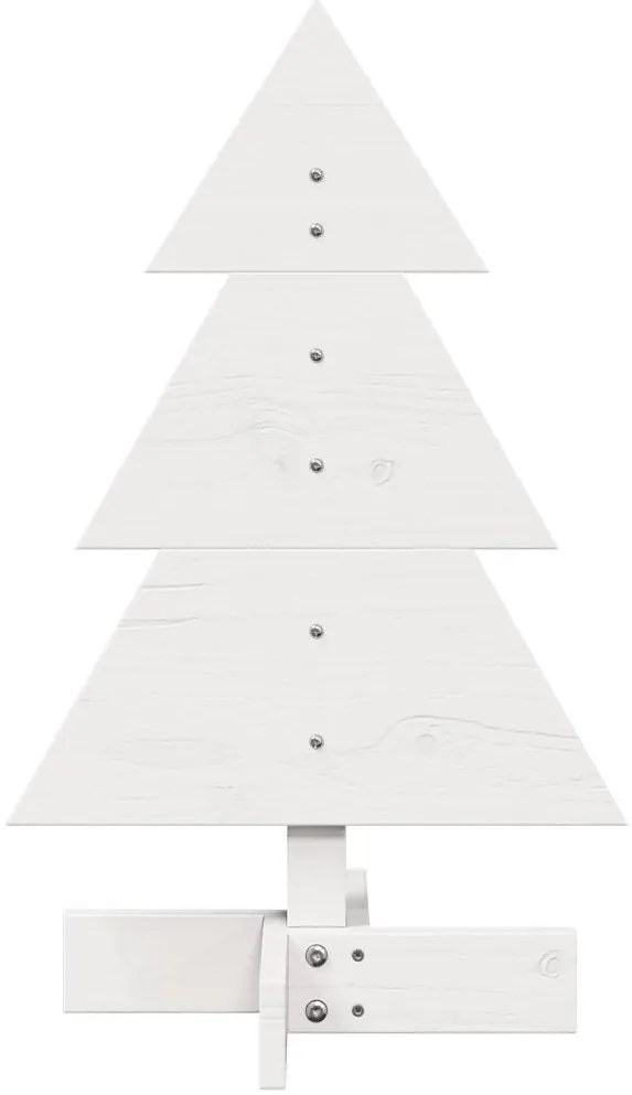 Árvore Natal decorativa 60 cm madeira de pinho maciça branco