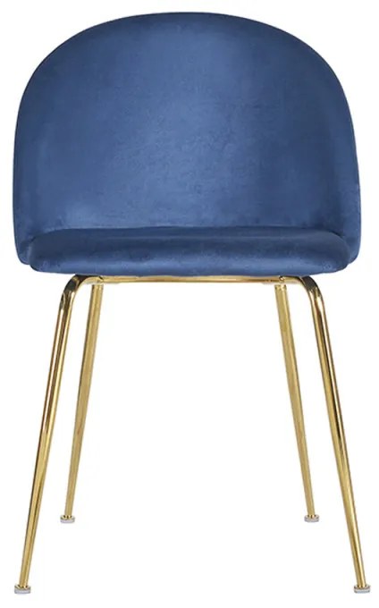 Pack 4 Cadeiras Golden Dalnia Veludo - Azul
