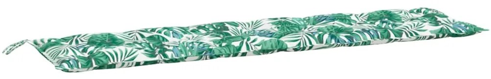Almofadões banco jardim 2 pcs 200x50x7 cm oxford padrão folhas