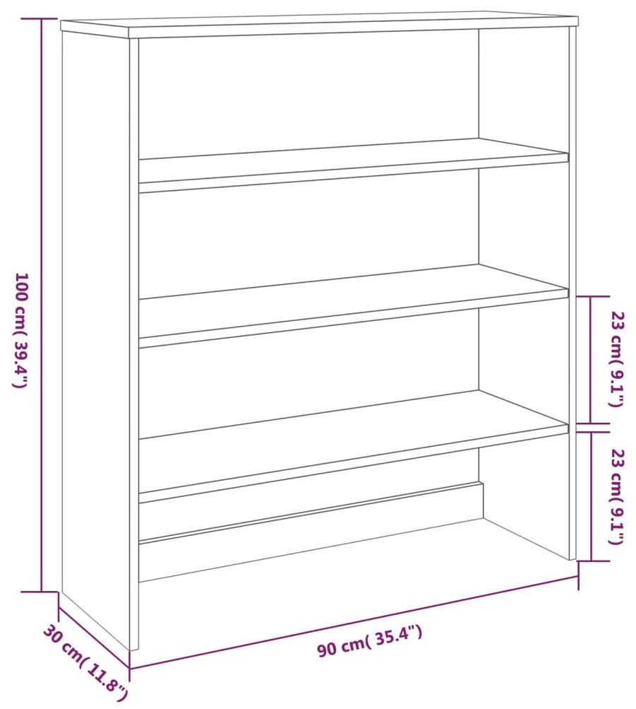 Tampo armário alto HAMAR 90x30x100 cm pinho maciço cinza-claro