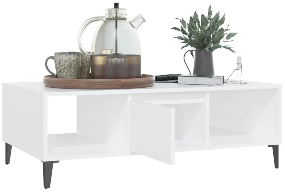 Mesa de centro 103,5x60x35 cm derivados de madeira branco