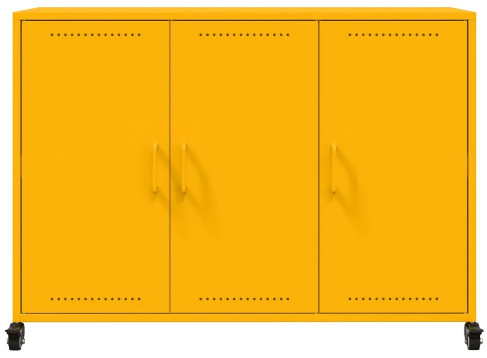 Aparador 100,5x39x72 cm aço amarelo mostarda
