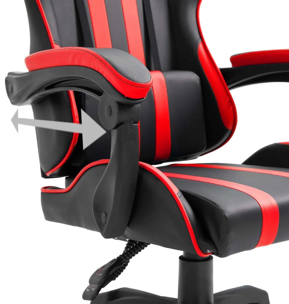 Cadeira de gaming couro artificial vermelho