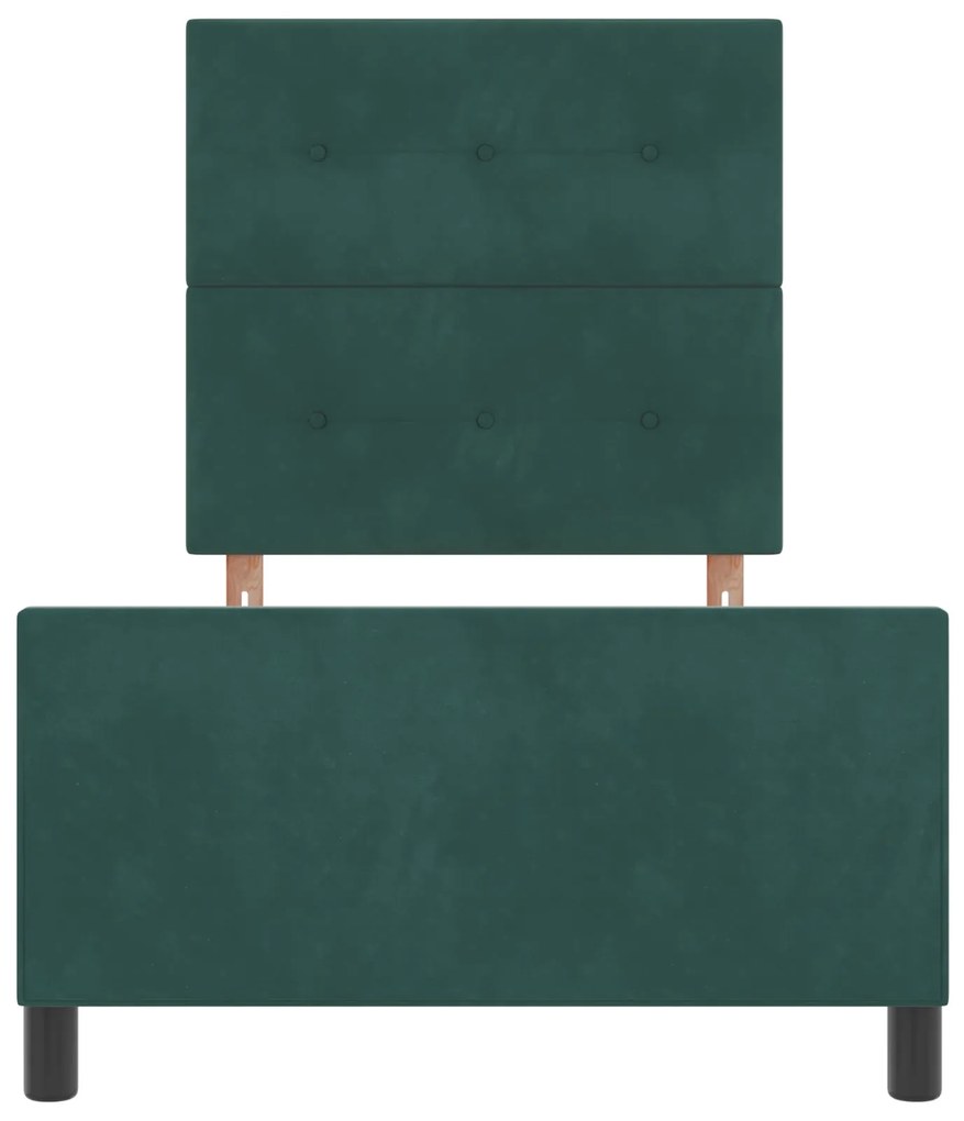 Cama vidaXL Verde Escuro 90x190 cm Veludo