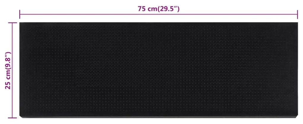 Tapetes de escada 5 pcs 25x75 cm borracha