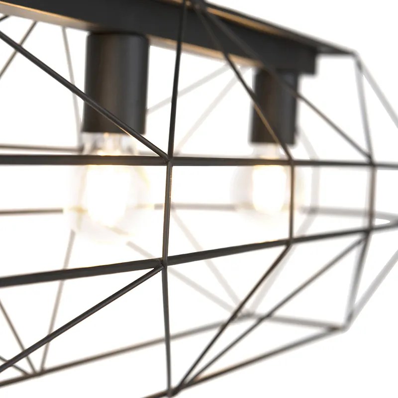 Candeeiro de suspensão industrial preto 3 luzes - Carcass Design,Moderno