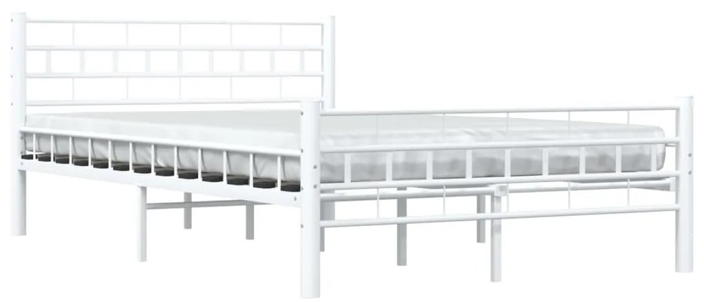 Estrutura de cama metal 140x200 cm branco