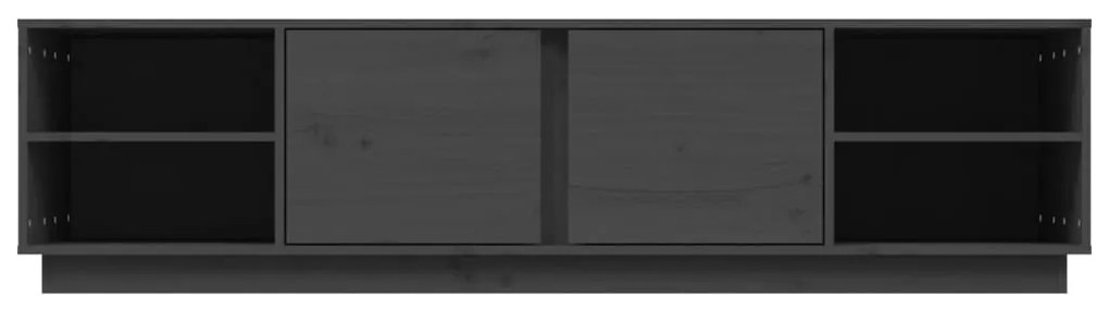 Móvel de TV 156x40x40 cm madeira de pinho maciça cinzento