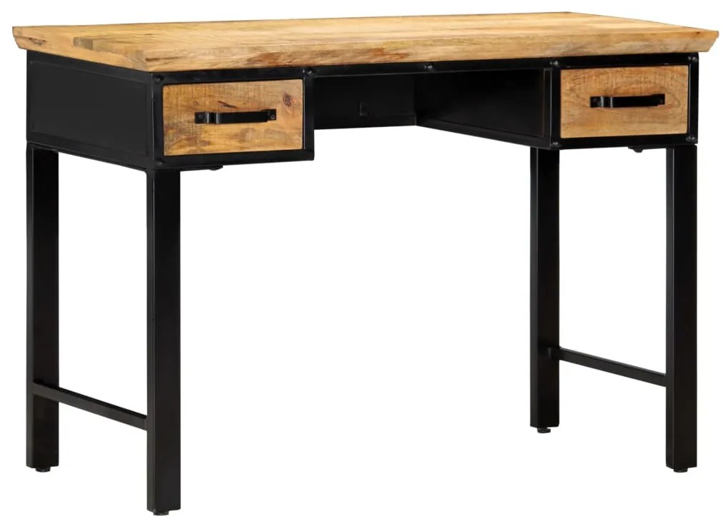 vidaXL Secretária 110x50x76 cm madeira de mangueira maciça