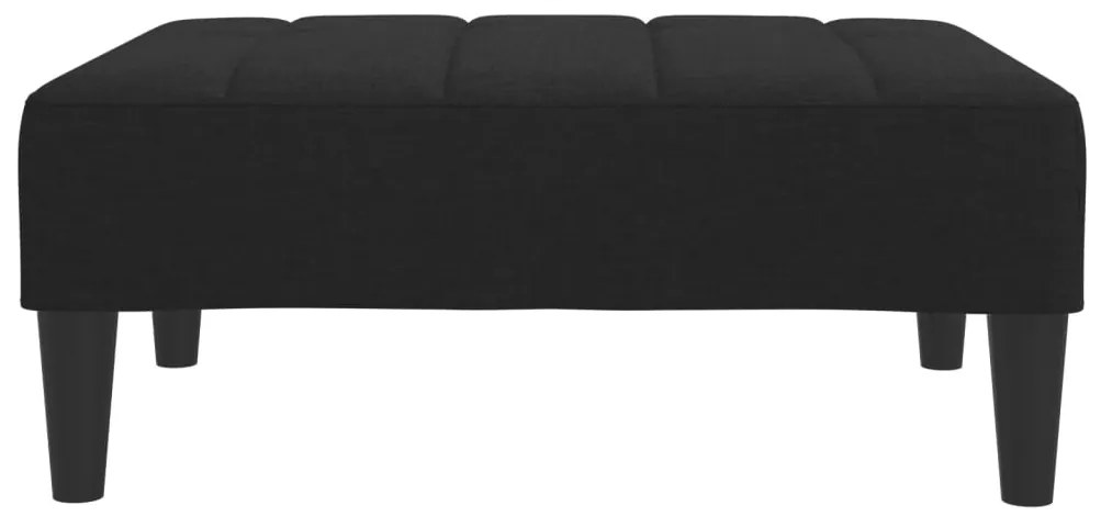 Apoio de pés 77x55x31 cm tecido preto