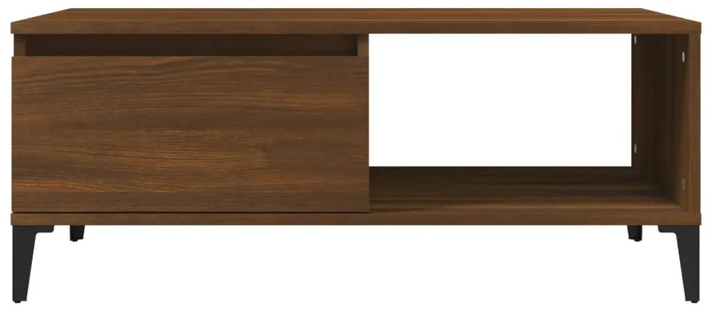 Mesa de centro 90x50x36,5cm derivados madeira carvalho castanho
