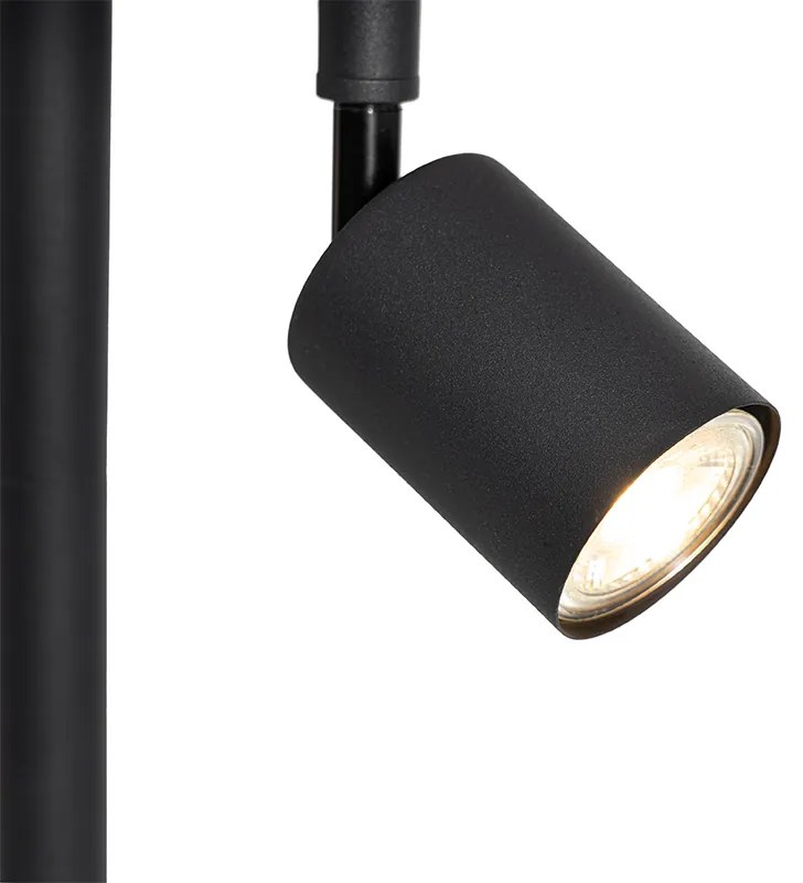 Candeeiro de pé preto com interior branco e luz de leitura - Jelena Moderno