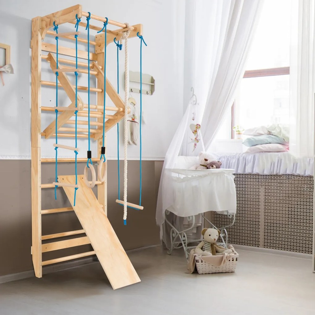 Escada Ginástica em Madeira Ideal para Crianças Adultas e Idosos para Alongamento Muscular e Alívio de Dores para Jardim de Ginásio Doméstico 80 x 60 x 220 cm