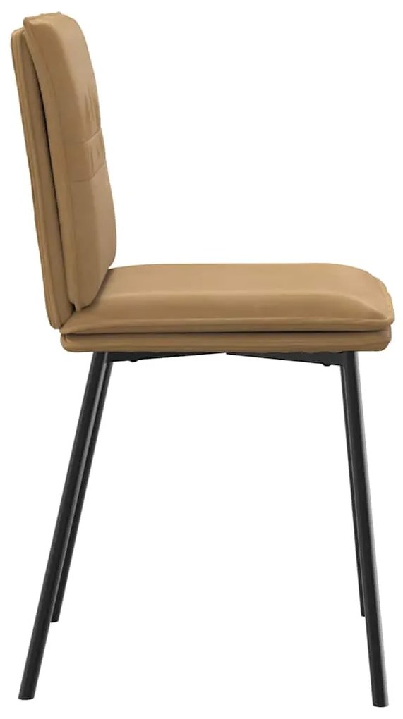 Cadeiras de jantar 2 pcs veludo castanho