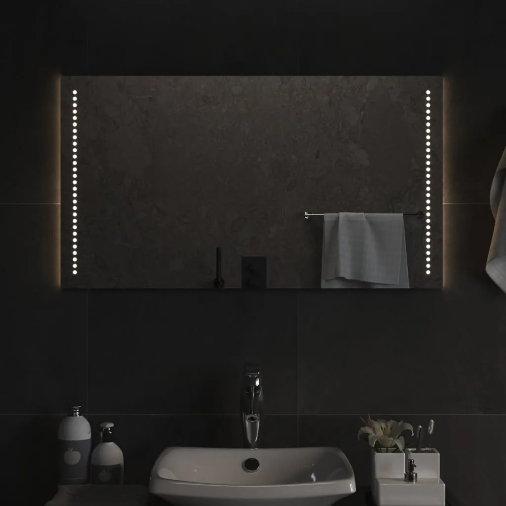 vidaXL Espelho de casa de banho com luzes LED 50x90 cm