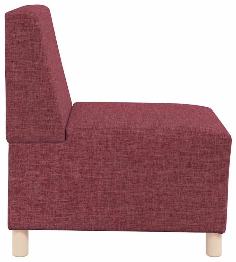Poltrona sem braços 55 cm tecido vermelho tinto